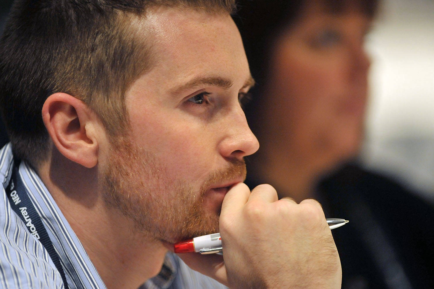 male delegate at conference at the ICC birmingham
