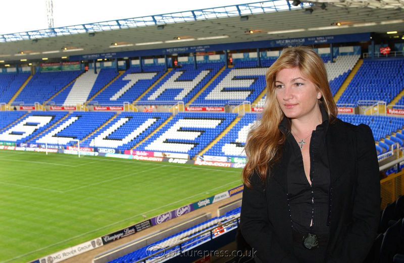 portrait of Karren Brady at St Andrews football stadium in birmingham photo taken for magazine cover by picturepress. birmingham