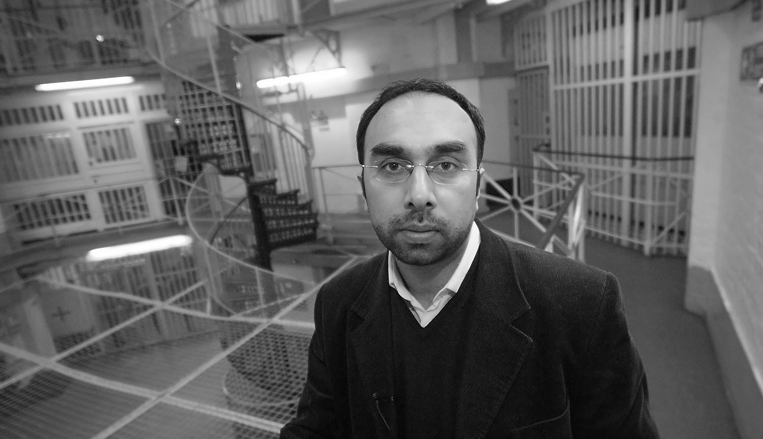 Portrait of a Man inside Winson Green prison birmingham image taken for television documentary  publicity by photographer mike kelly picturepress. photography