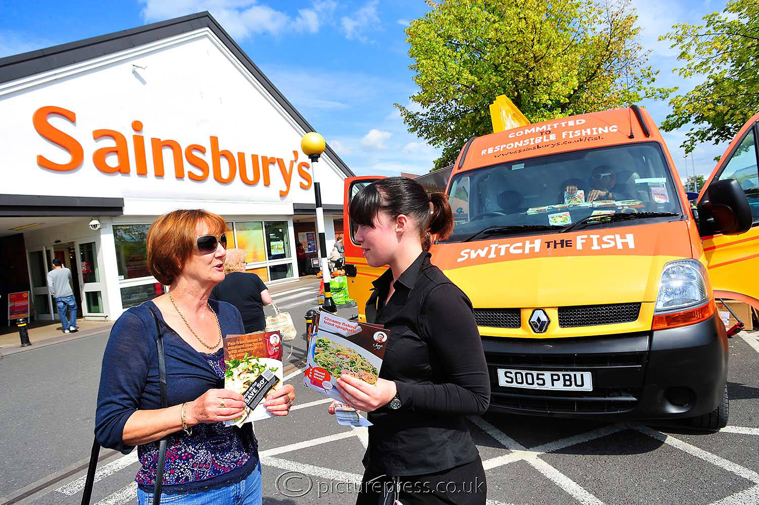 sainsburys supermarket  launch switch the fish event in birmingham uk. image taken for press release by  picturepress photography 