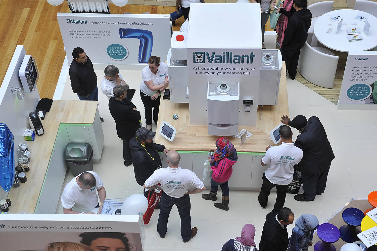 promotional event for Valiant Boilers at the Bull Ring Shopping Centre in Birmingham city centre image taken for news release by mike kelly photographer picturepress