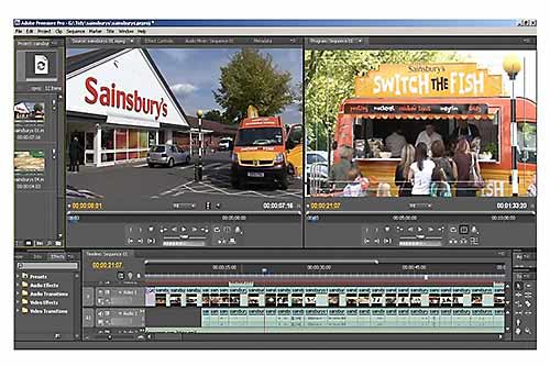 video editing screen shot of sainsburys video